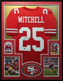 FRAMED SAN FRANCISCO 49ERS ELIJAH MITCHELL AUTOGRAPHED JERSEY BECKETT HOLO