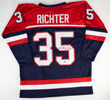 Mike Richter Signed Team USA Jersey (Beckett) 1994 Stanley Cup Champ Goaltender