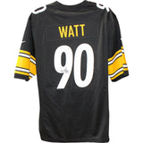 TJ Watt Autographed Pittsburgh Steelers Nike Black Sz XL Jersey Beckett 50962