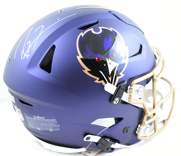 Ray Lewis Autographed Ravens F/S Alt 2024 SpeedFlex Helmet - Beckett W Hologram