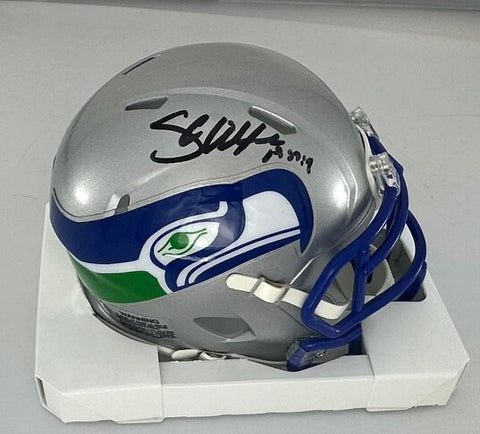 Seahawks SHAUN ALEXANDER Signed Riddell Speed Mini Helmet AUTO - BAS