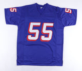 Willie McGinest Signed New England Patriots Jersey (Beckett) 3xSuper Bowl Champ