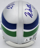 Steve Hutchinson & Walter Jones Autographed Seahawks Mini Helmet Beckett