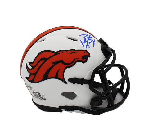 Peyton Manning Signed Denver Broncos Speed Lunar NFL Mini Helmet