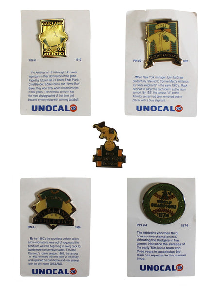 Athletics History Collector Pin Set Un-signed 3