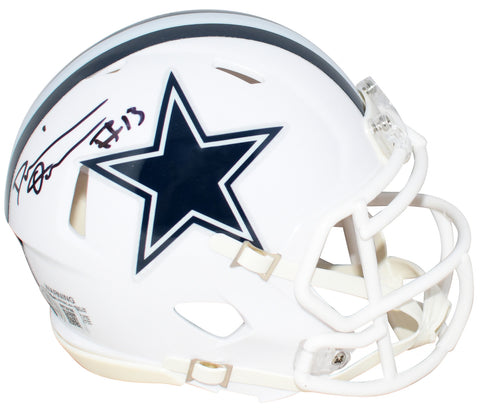 DEMARVION OVERSHOWN SIGNED DALLAS COWBOYS WHITE SPEED MINI HELMET BECKETT
