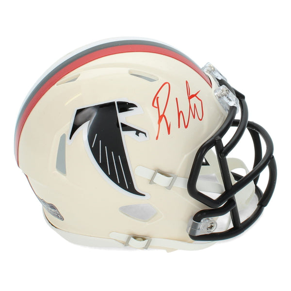 Roddy White Autographed Atlanta Falcons RETRO Speed Mini Helmet Radtke