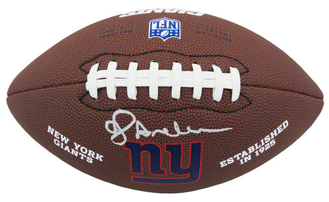 Ottis Anderson Signed Wilson New York Giants Brown Logo Football -(SCHWARTZ COA)