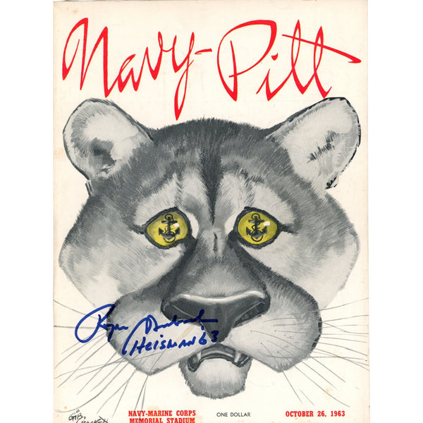 Roger Staubach Autographed Navy 10/26/63 Magazine Heisman Beckett Witness 50042