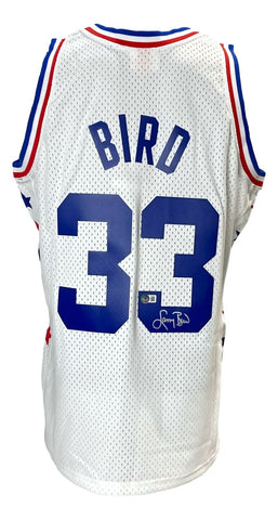 Larry Bird Signed Celtics All Star M&N Hardwood Classics Swingman Jersey BAS ITP