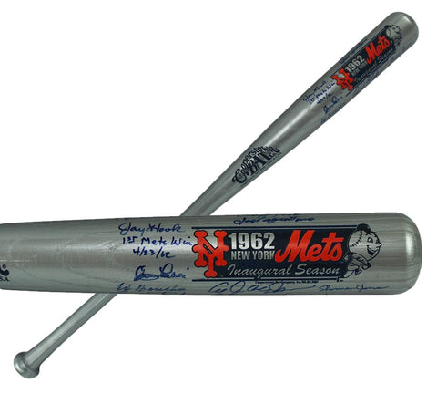 Jay Hook Kranepool Landrith Multi-Signed New York Mets '62 Inaguaral Season Bat