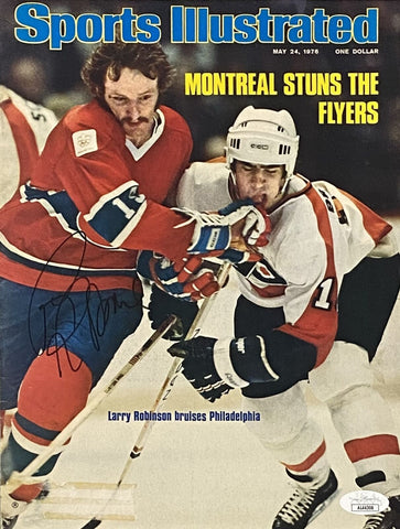 Larry Robinson Signed Canadiens Sports Illustrated Magazine Page Photo JSA