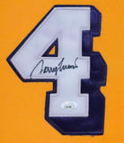 FRAMED L.A. LAKERS JERRY WEST AUTOGRAPHED SIGNED JERSEY JSA COA