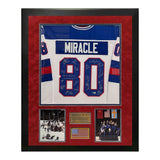 Miracle On Ice 1980 Olympic USA Hockey Team Autographed Jersey Framed To 32x40