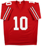 OSU Troy Smith "Heisman 06" Authentic Signed Red Pro Style Jersey BAS Witnessed