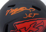 MECOLE HARDMAN AUTOGRAPHED CHIEFS ECLIPSE SPEED MINI HELMET "JET" BECKETT 185785