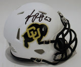 Phillip Lindsay signed White University of Colorado Mini Helmet - Beckett COA