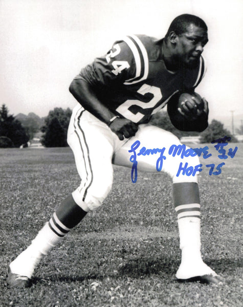 Lenny Moore Autographed Signed 8x10 Photo Baltimore Colts "HOF 75" SKU #245933