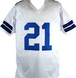 Deion Sanders Autographed White Pro Style Jersey- Beckett W Hologram *Silver