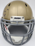 RUDY RUETTIGER AUTOGRAPHED NOTRE DAME MINI HELMET PLAY SKETCH BECKETT 244039