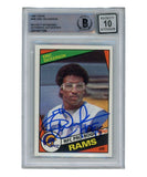 Eric Dickerson Signed 1984 Topps #280 Auto 10 Trading Card HOF Beckett 40354