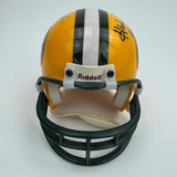 Autographed/Signed Ray Nitschke Herb Adderley Football Speed Mini Helmet PSA COA