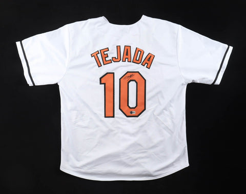 Miguel Tejada Signed Baltimore Orioles Jersey (Beckett QR) 6xAll Star Shortstop