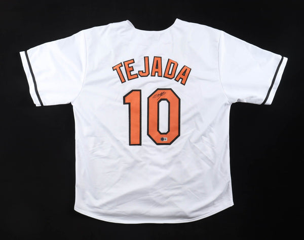Miguel Tejada Signed Baltimore Orioles Jersey (Beckett QR) 6xAll Star Shortstop
