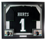 Jalen Hurts Autographed Football Jersey Philadelphia Eagles Framed JSA 177447