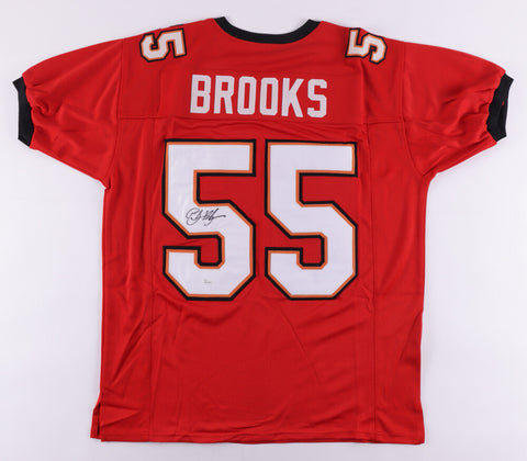 Derrick Brooks Signed Tampa Bay Buccaneers Red Road Jersey (JSA COA) Ex FSU LB
