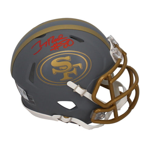 Jerry Rice Autographed (Red) San Francisco 49ers Mini Slate Helmet Fanatics