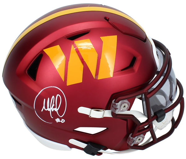 Mike Sainristill Autographed Washington Commanders Speedflex Midi Helmet Beckett