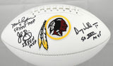 Mark Rypien John Riggins Doug Williams Signed Redskins Logo Football - Beckett