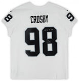 FRMD Maxx Crosby Las Vegas Raiders Signed Nike White Elite Jersey w/ Condor Insc