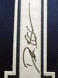 DALLAS COWBOYS DEION SANDERS AUTOGRAPHED FRAMED BLUE JERSEY BECKETT BAS 200917
