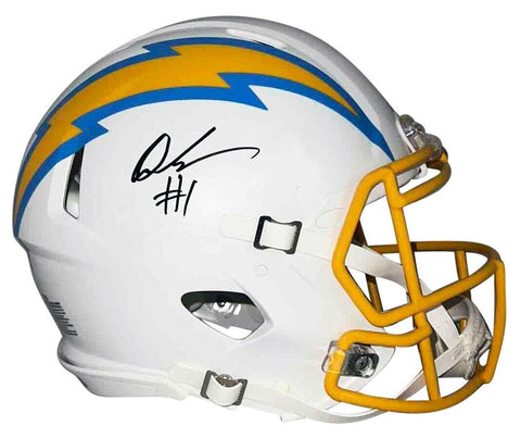 QUENTIN JOHNSTON SIGNED LOS ANGELES CHARGERS AUTHENTIC SPEED HELMET BECKETT