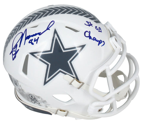 Jay Novacek Autographed "3x SB Champ" Cowboys 2024 STS Mini Helmet Beckett
