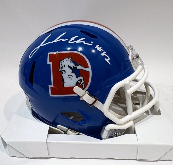 Jonah Elliss Autographed Denver Broncos "D" Logo Mini Helmet -- BAS COA