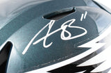 A.J. Brown Autographed Philadelphia Eagles F/S Speed Flex Helmet Beckett W Holo