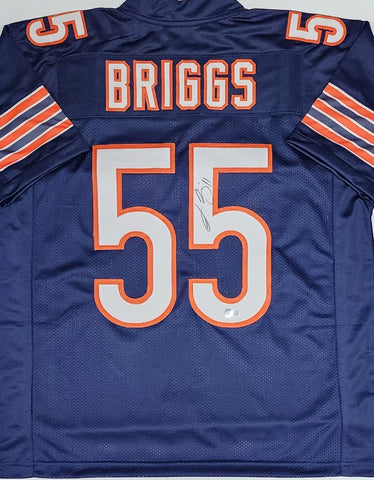 Chicago Bears Linebacker LANCE BRIGGS Signed Custom Replica Navy Jersey - BAS