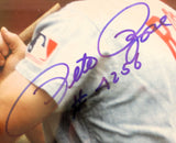 Pete Rose Autographed 8x10 Photo with Plaque
