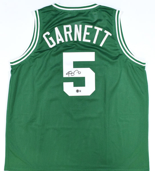 Kevin Garnett Autographed Green Pro Style Jersey - Beckett W Hologram *Black