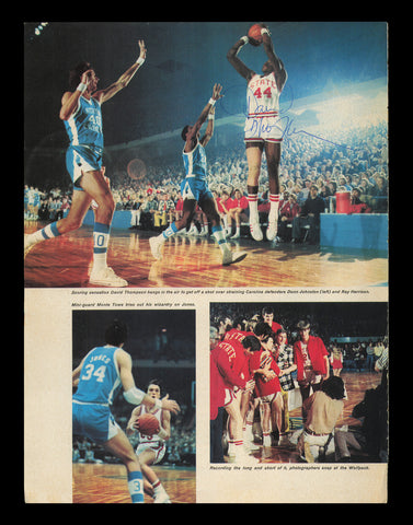 David Thompson Autographed Signed 8x11 Magazine Photo NC State SKU #237859