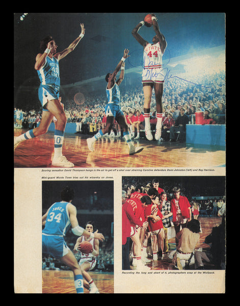David Thompson Autographed Signed 8x11 Magazine Photo NC State SKU #237859