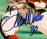 John Elway & Terrell Davis Dual Autographed 8x10 Photos -- LED Shadowbox BAS COA