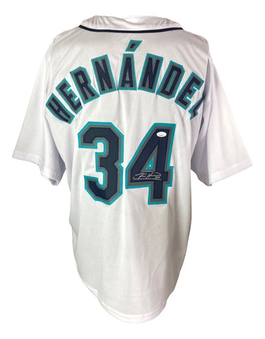 Felix Hernandez Seattle Signed White Baseball Jersey JSA