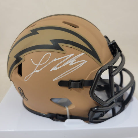 LADD MCCONKEY SIGNED LA CHARGERS STS2 SPEED MINI HELMET BECKETT QR