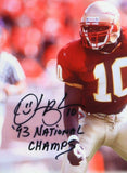 Derrick Brooks Signed Florida State Seminoles Framed Photo (JSA) 1993 Ntl Champs