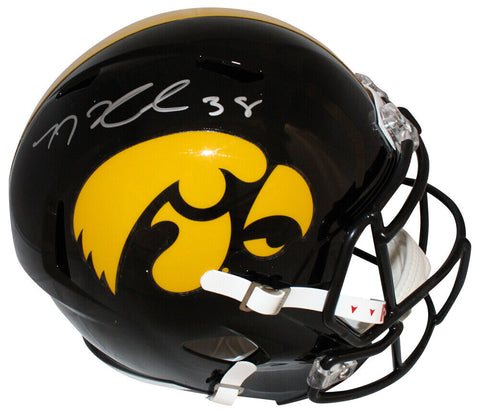 TJ Hockenson Autographed/Signed Iowa Hawkeyes F/S Helmet Beckett 40857