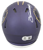 Ravens Zay Flowers Signed 2024 On-Field Alt Speed Mini Helmet W/ Case BAS Wit